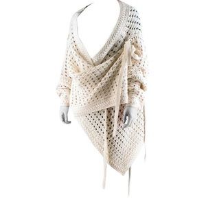 Chloe asymmetric open knit cardigan NWT